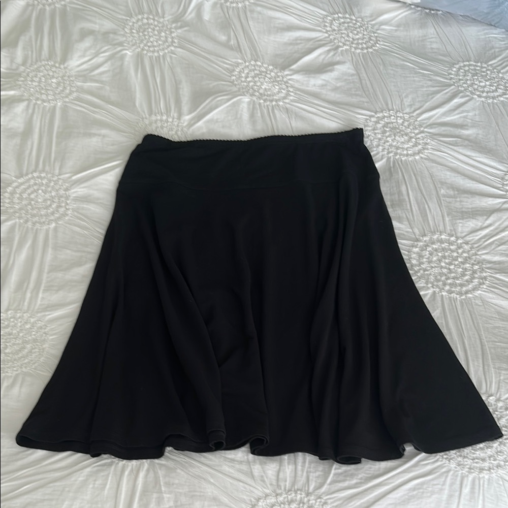 J. Jill Black Midi Skater Skirt for Casual Occasions